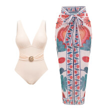 Elegant Swimwears Single Piece Design Floral Print-b print M
