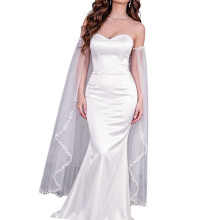 Elegante bruid tule armhoezen ademende armmouwen voor-Wit