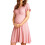 Dress With Hide Nursing Access Pull Aside Bust For-Pink L 1