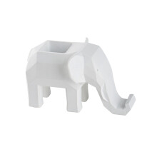Support de téléphone et stylo en résine d'éléphant-Blanc