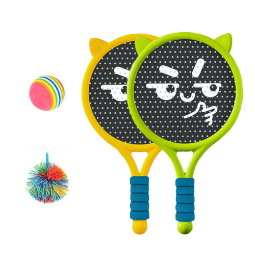 Raquettes de Badminton absorbant les chocs pour-vert jaune