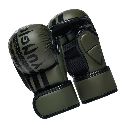 Box-Trainingshandschuh, Sparring-Handschuhe mit-Armeegrün
