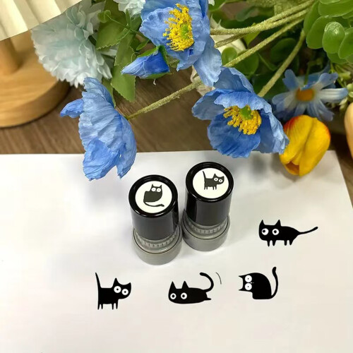 4Pcs Adorable Kitten Stamp with Refill Inks Photosensitive 1