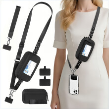 (A1) Diagonal Cross Phone Lanyard Strap Multifunctional Wallet Bag Portable Anti-lost Pouch for Travel