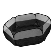 Kleintierauslauf 120 x 120 x 36 cm schwarz
