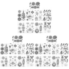 Wegwerp Mandala Tattoo Stickers, Assorti Kleur, Hautvriendelijk