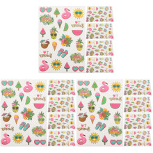 15Feuilles Stickers Tatouages Corps PVC Étanche
