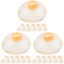 36Pcs Mini Transparent Fake Lifelike Egg Stress Toys for Relaxation