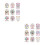 18Sheets Unique Design Halloween Skull Face Tattoos Temporary Stickers 1