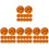 48Pcs Orange Creative PU Squeeze Fidget Stress Balls for Party 1