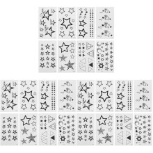 24Sheets Cute Temporary Body Tattoos Stickers Multi-Color for Photos