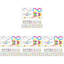 4Sets Glow in The Tattoos PVC Temporary Stickers for Adults