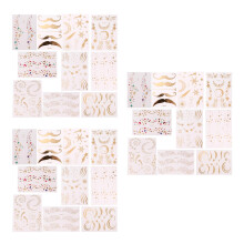 30Pcs Face Stickers for Women Golden Bronzing Decorative Tattoos