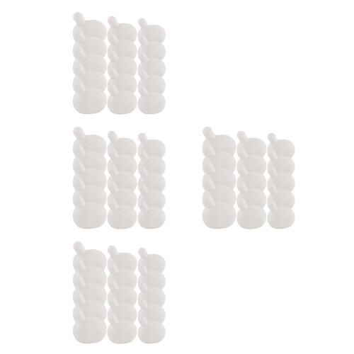 60Pcs Silicone Bubble Inserts White DIY Replacement Parts