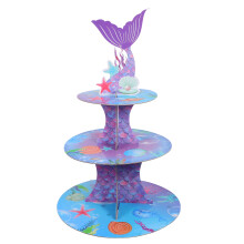 Papier Cupcake Stand Meerjungfrau Style Unterwasser Party