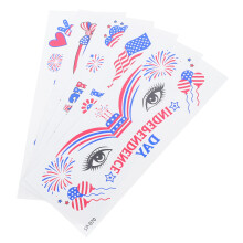 Wasserdichte Gesichtstattoos Patriotische Party Deko Mehrfarbig