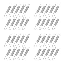 40Stk Ergonomische Gartenschere Feder Dualhaken Silber