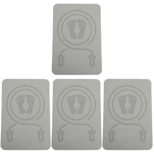 4Stk Geräuscharme Trainingsmatte Tpe Multifunktionale Gym Matte Grau