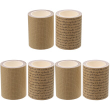 6Rouleaux De Ruban Décoratif Papier Kraft Style Ancien Pour Loisirs