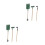 2Ensembles Décor Mini Jardin Mini Outils Fer Bois Vert Maison 1