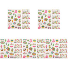 25Stickers Tatouages Hawaïens Durables Multicolores Pour Corps