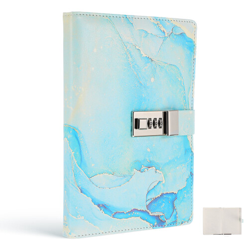 1Carnet Verrouillé En Cuir Pour