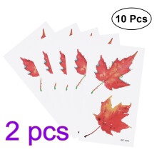 20Pièces Tatouages Stickers Étanches Marron Décor