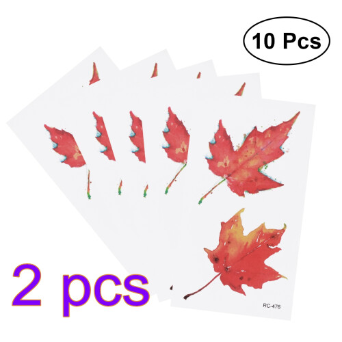 20Pièces Tatouages Stickers Étanches Marron Décor