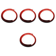4Rouleaux De Moulure Adhésive En PVC Noir Pour Coins