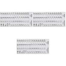 3Feuilles Étiquettes Piano Blanches Pratiques Pour