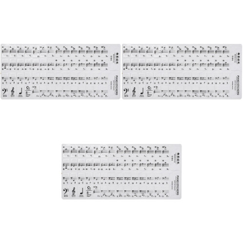 3Feuilles Étiquettes Piano Blanches Pratiques Pour