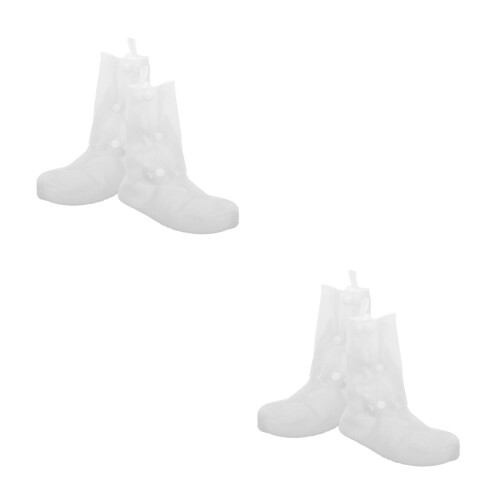 4Paires Protège-Chaussures PVC Antidérapant Réutilisable