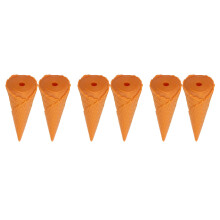 6St Levensecht Nepijs Hoorntje PVC Chocolade Herbruikbare Feestdecor