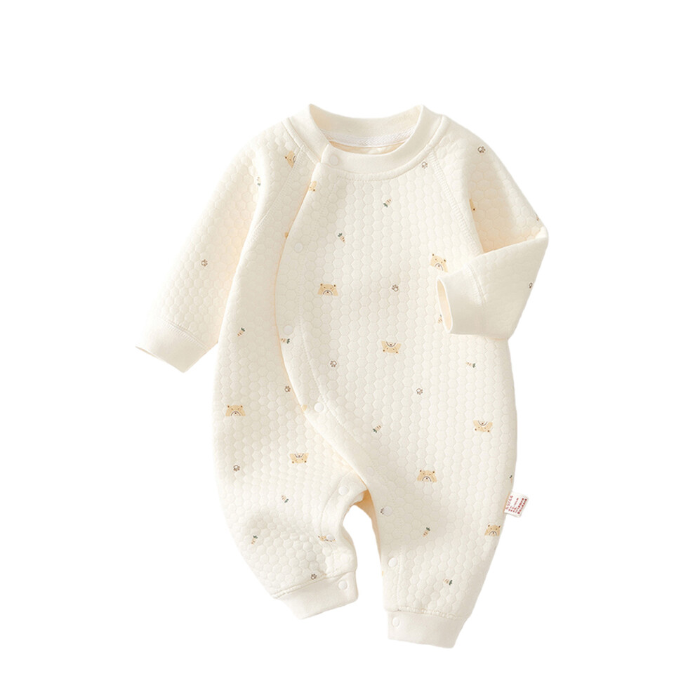 Jumpsuit Bodysuit Boys Girls Romper- Bear 9 To 12 Months Yellow