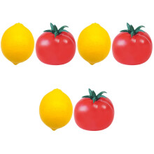 6St Mini Stressballen Tpr Fruitvorm Speelgoed Voor Handen En Feest
