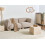 Beliani Modular Sofa 2 Seater MJALBI Beige Boucle 2