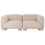 Beliani Modular Sofa 2 Seater MJALBI Beige Boucle 4