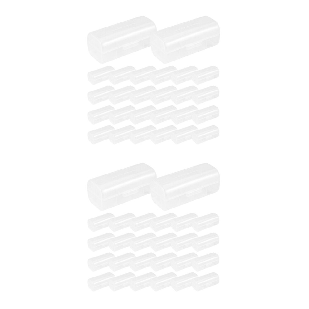 60Pcs Compact Transparent Battery Holder Plastic Storage Organizer 3414250234462