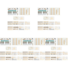 60 Stuks DIY Gouden Metallic Tattoos Stickers Voor Gezicht En Lichaam