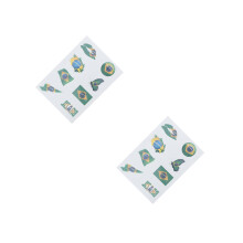 2St Multicolor Landenvlag Stickers Voor Feest En Sport Evenementen