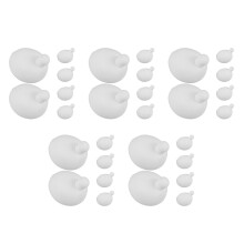 30St Witte Silicone Knijpballen Voor Maken En Stressverlichting