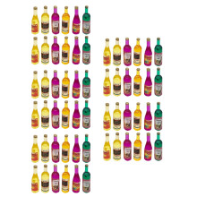 60St Mini Wijnfles Decoraties Plastic Kleurrijk Voor Feest En Huis