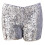 Women Summer Sequins Shorts Solid Straight Leg Shorts-Silver M 1