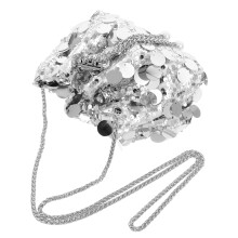 1Sac Glitter Argent Pour Femme Soirée Tassel Polyvalent Polyester