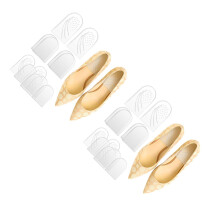 12Paires Cale Talon Gel Transparent Chaussures Ajustables Confortables