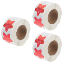 3Rouleaux Décorations Autocollantes Étoiles Adhésives Couleurs Variées
