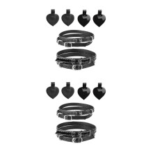 4Ensembles Sangles Amovibles Talons Hauts Noires Avec Coussinets