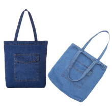 1Sac Bandoulière En Denim Robuste Pour Femme, Style Casual Et Spacieux