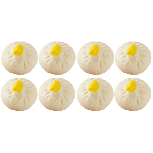 8Pièces Props Photo Buns Blancs Réalistes En PVC Durable 1
