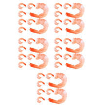 40Pièces Crevettes Artificielles Rouges PVC Décor Fête Réaliste
